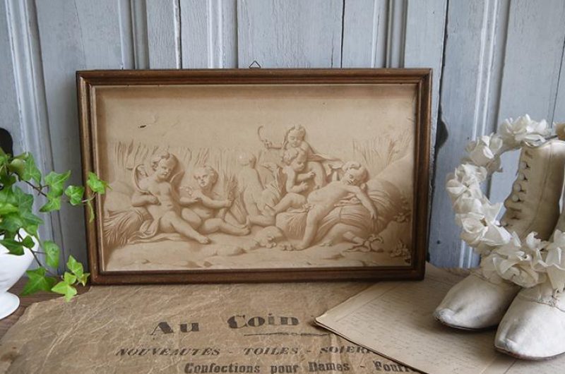 Cadre anges sur papier