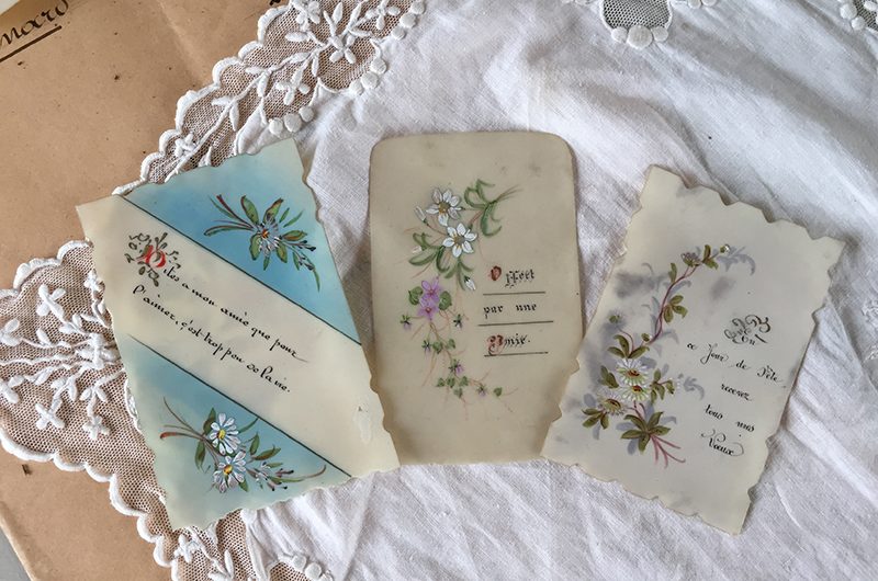 Lot de 3 cartes en celluloïd