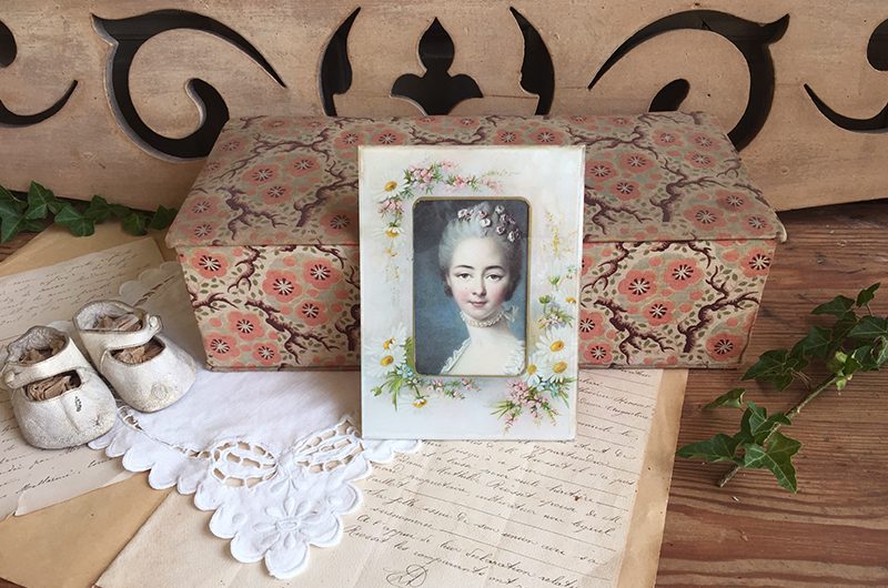 Cadre en verre fleuri