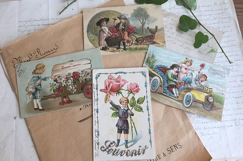 Quatre cartes décors enfants