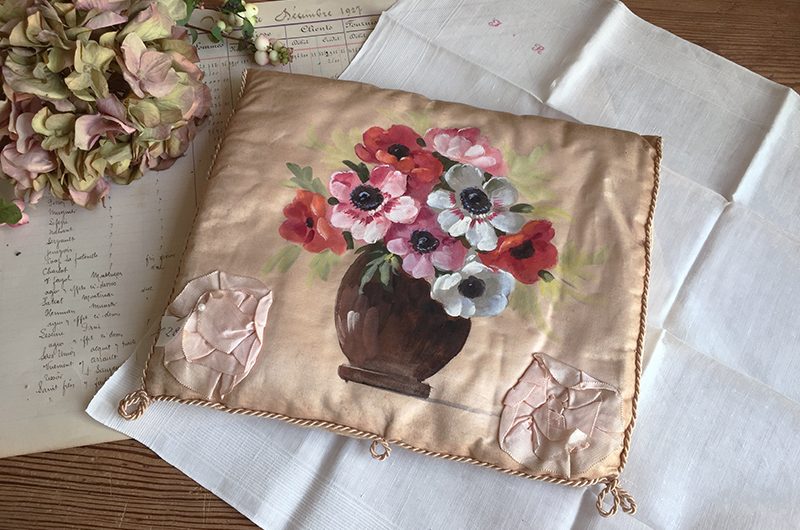 Pochette en soie rose