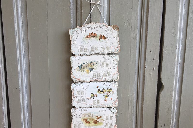 Calendrier 1898 oiseaux