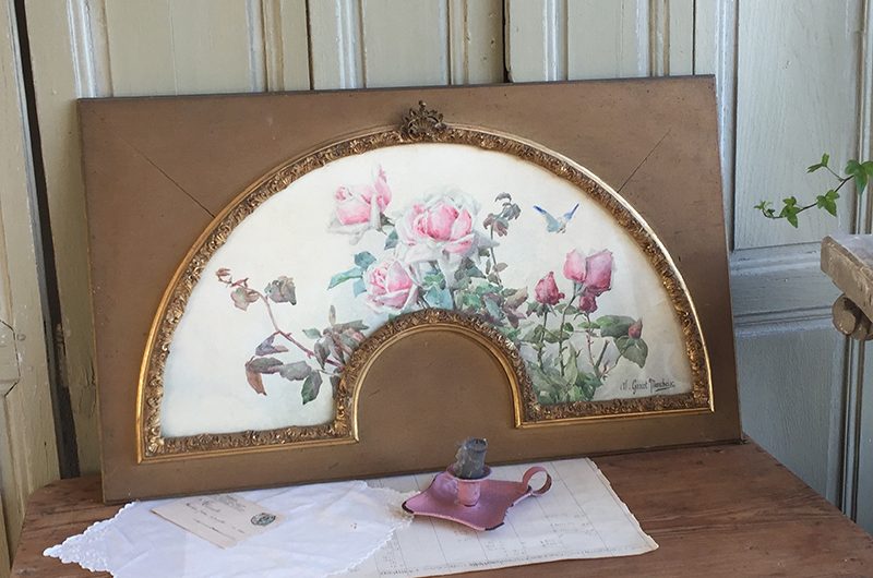 Grande aquarelle éventail