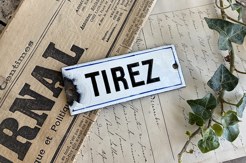 Plaque « Tirez »