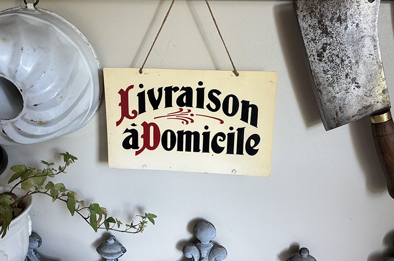 Affichette « Livraison à domicile « 