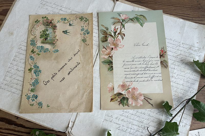 Lettres décors fleurs